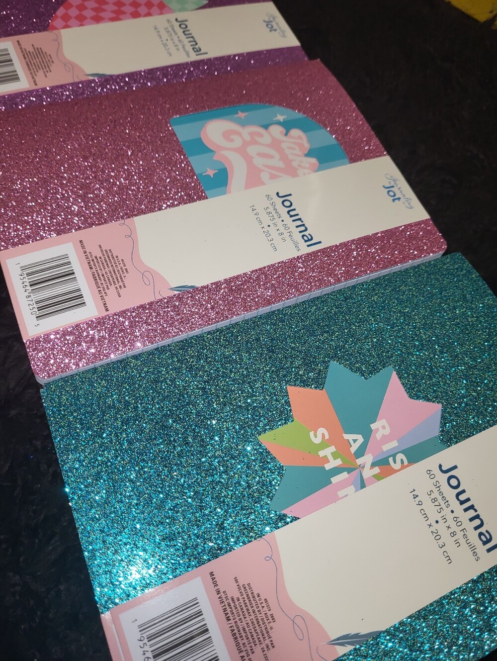 Glitter Journal Notebook - Teal, Pink Or Blue (Choose 1) - Picture 7 of 8